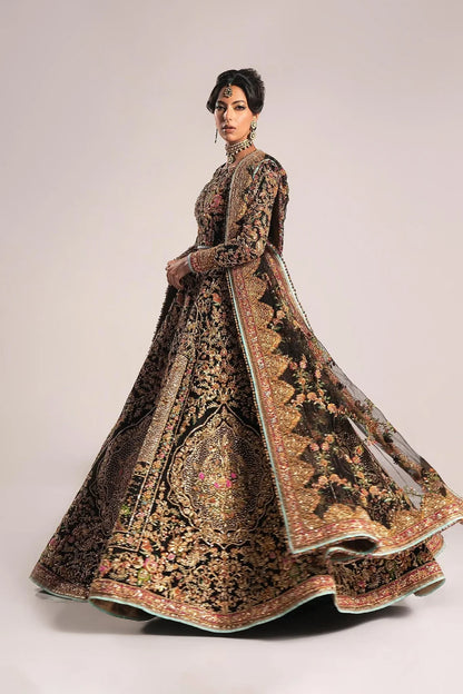 Fahad Hussayn Luxury Raw Silk Bridal Collection AJOOBA Fully Hand Made