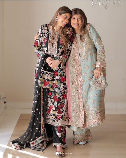 Haseen’s Mehnaaz Black Luxury Lawn Collection Unstitched