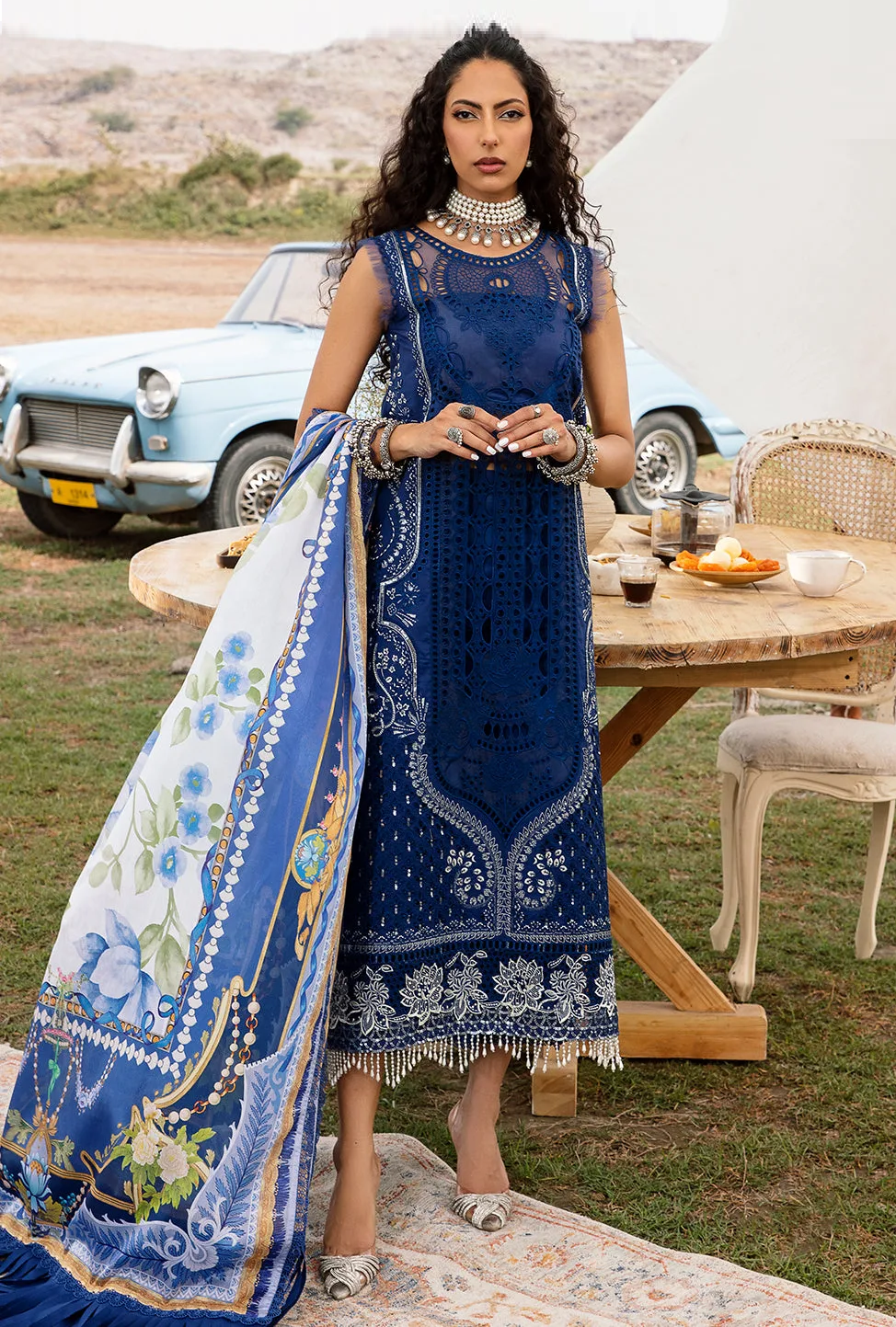 Bin Ilyas Luxury Lawn Embroidered 3 Piece Unstitched