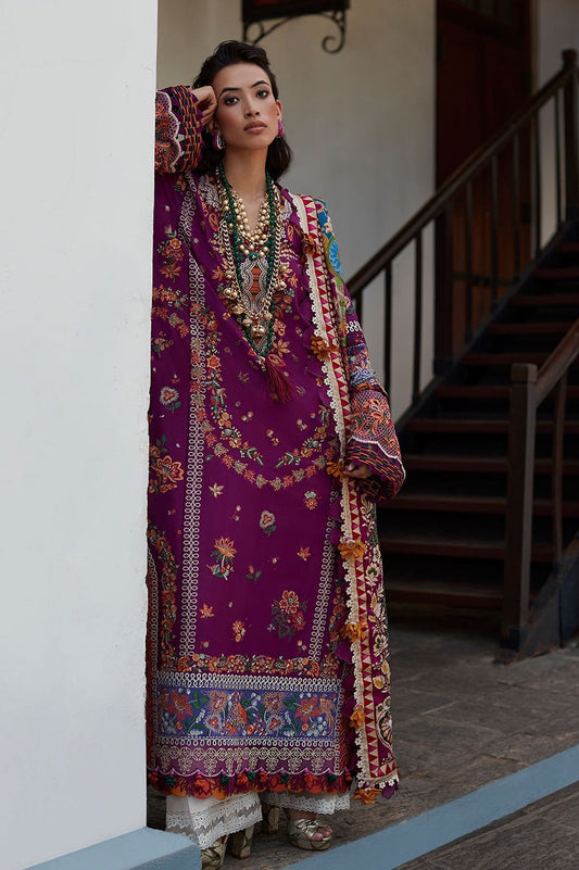 Elan Embroidered Lawn Suits Unstitched 3 Piece B Aalia - Summer Collection