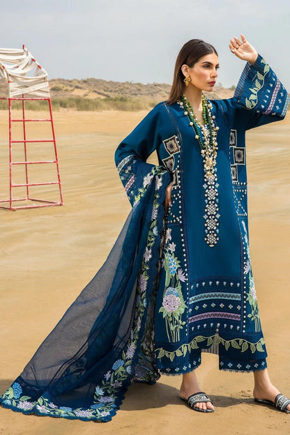 Crimson By Saira Shakira Luxury Lawn Embroidered 3 Piece Unstitched Bohemian Summer D7A