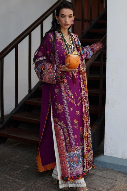 Elan Embroidered Lawn Suits Unstitched 3 Piece B Aalia - Summer Collection