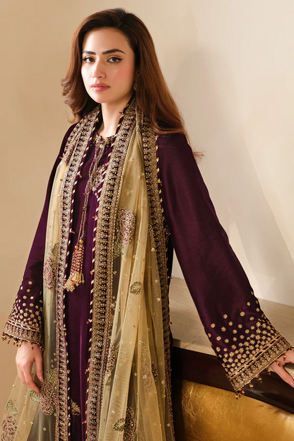 Jazmine Luxury Embroidered Unstitched Velvet Formal