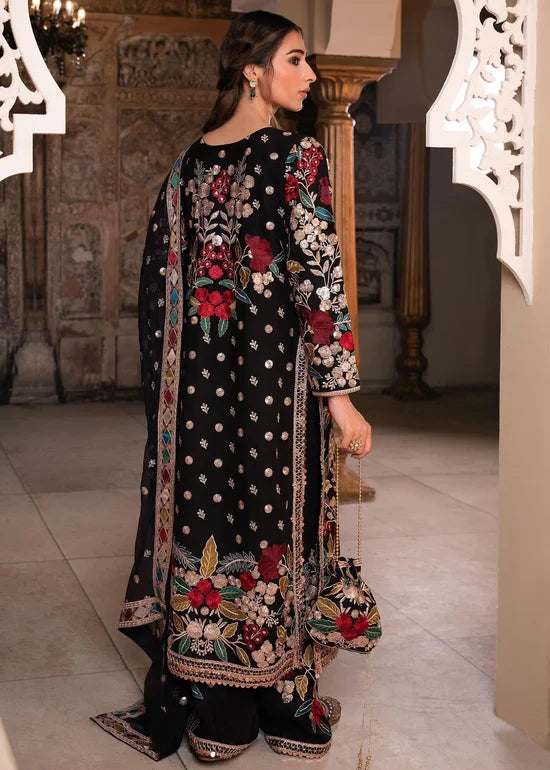Haseen’s Mehnaaz Black Luxury Lawn Collection Unstitched