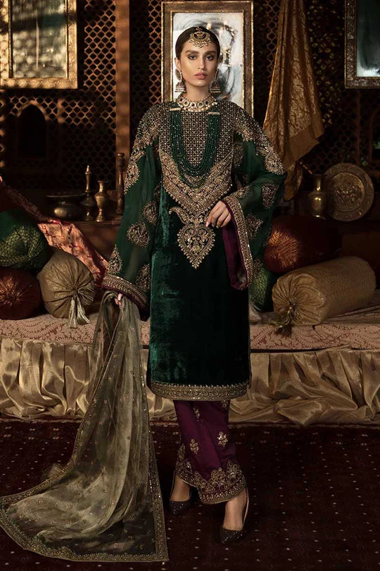 Aneelas Luxury Velvet Embroidered Unstitched Collection MAHNOOR