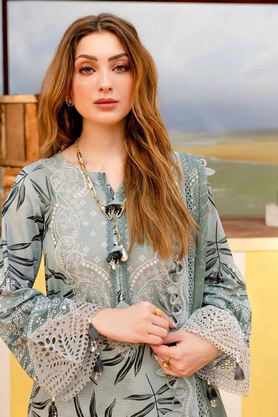 Nureh - Luxury Lawn Embroidered 3 Piece Unstitched