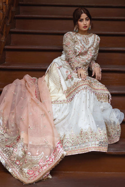 Imrozia Luxury Organza Embroidered 3Pc Unstitched Suit Zevar