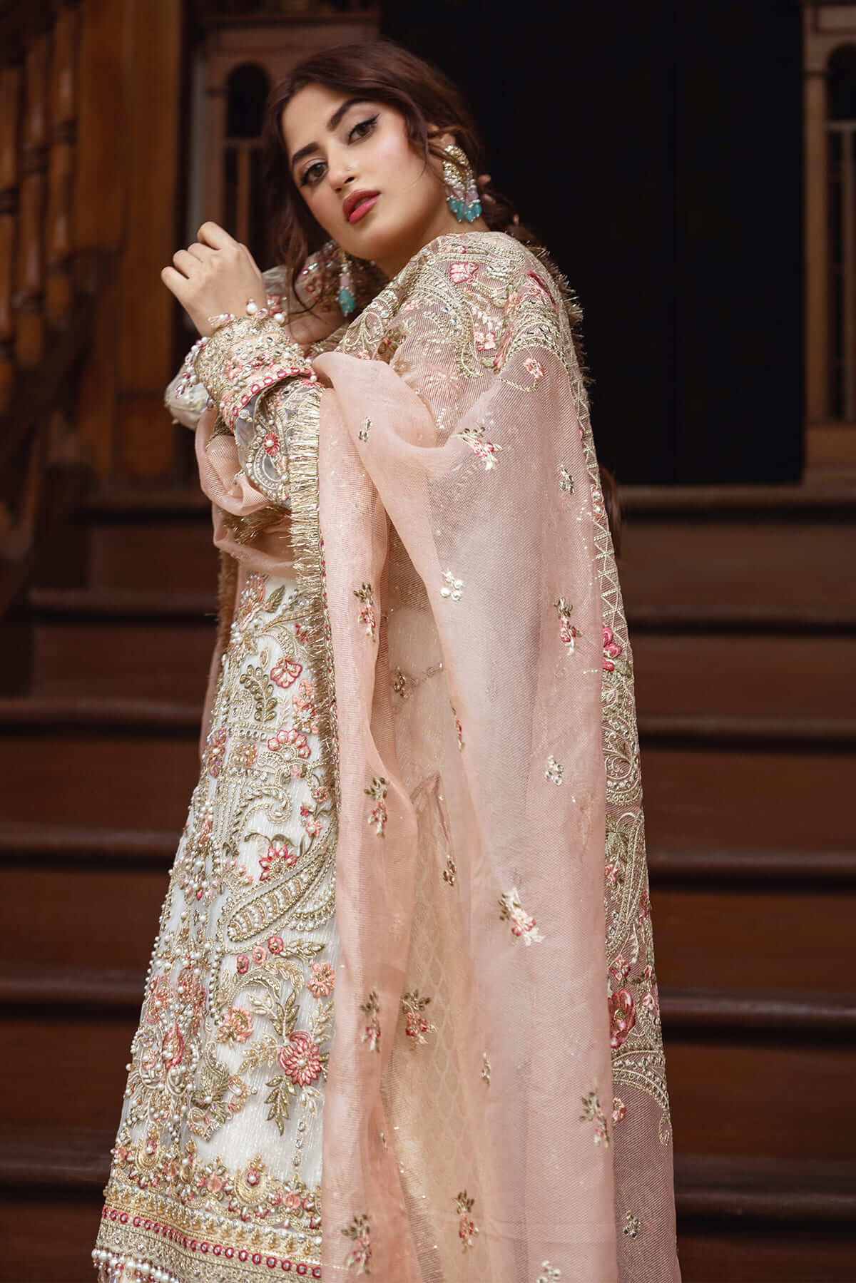Imrozia Luxury Organza Embroidered 3Pc Unstitched Suit Zevar