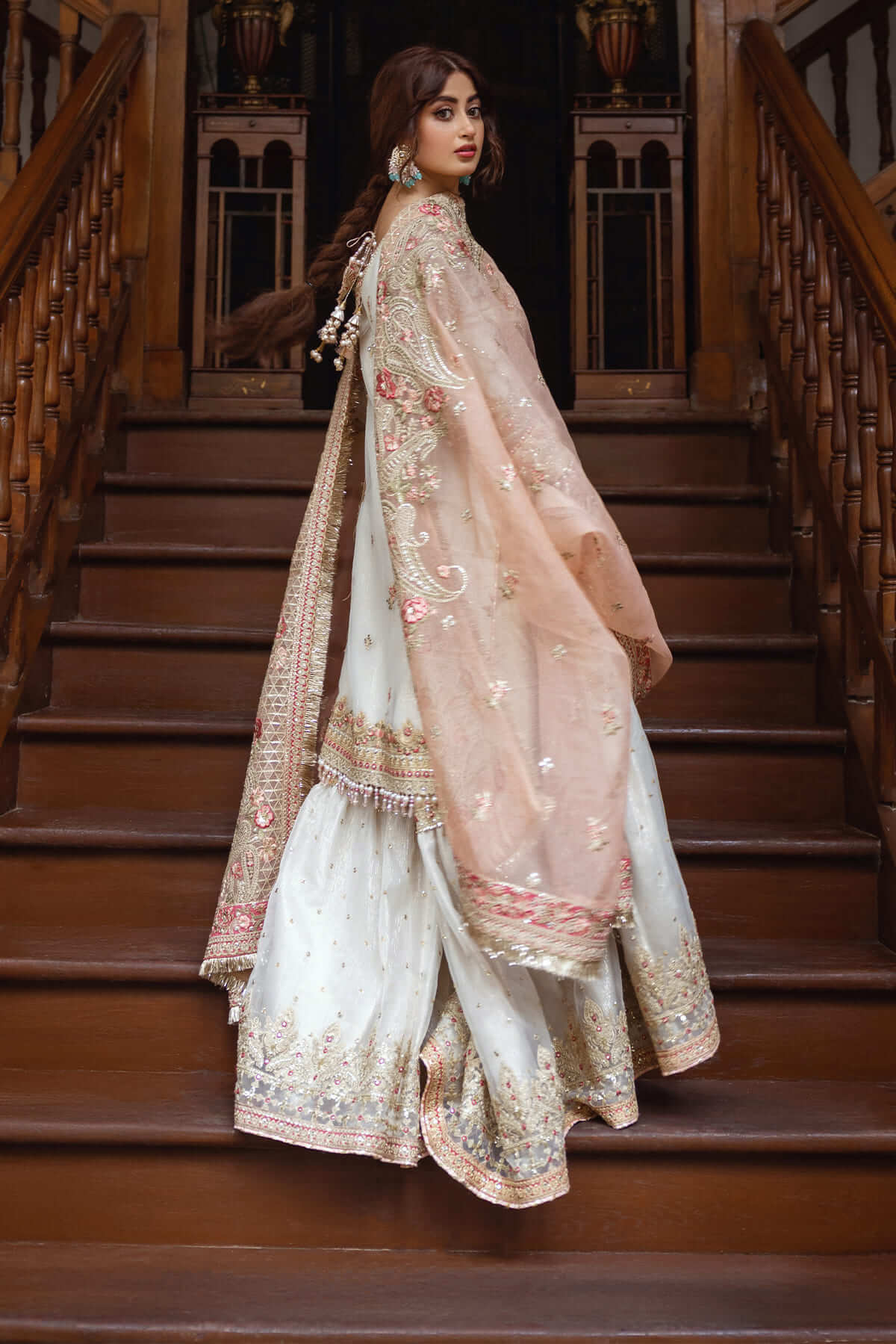 Imrozia Luxury Organza Embroidered 3Pc Unstitched Suit Zevar