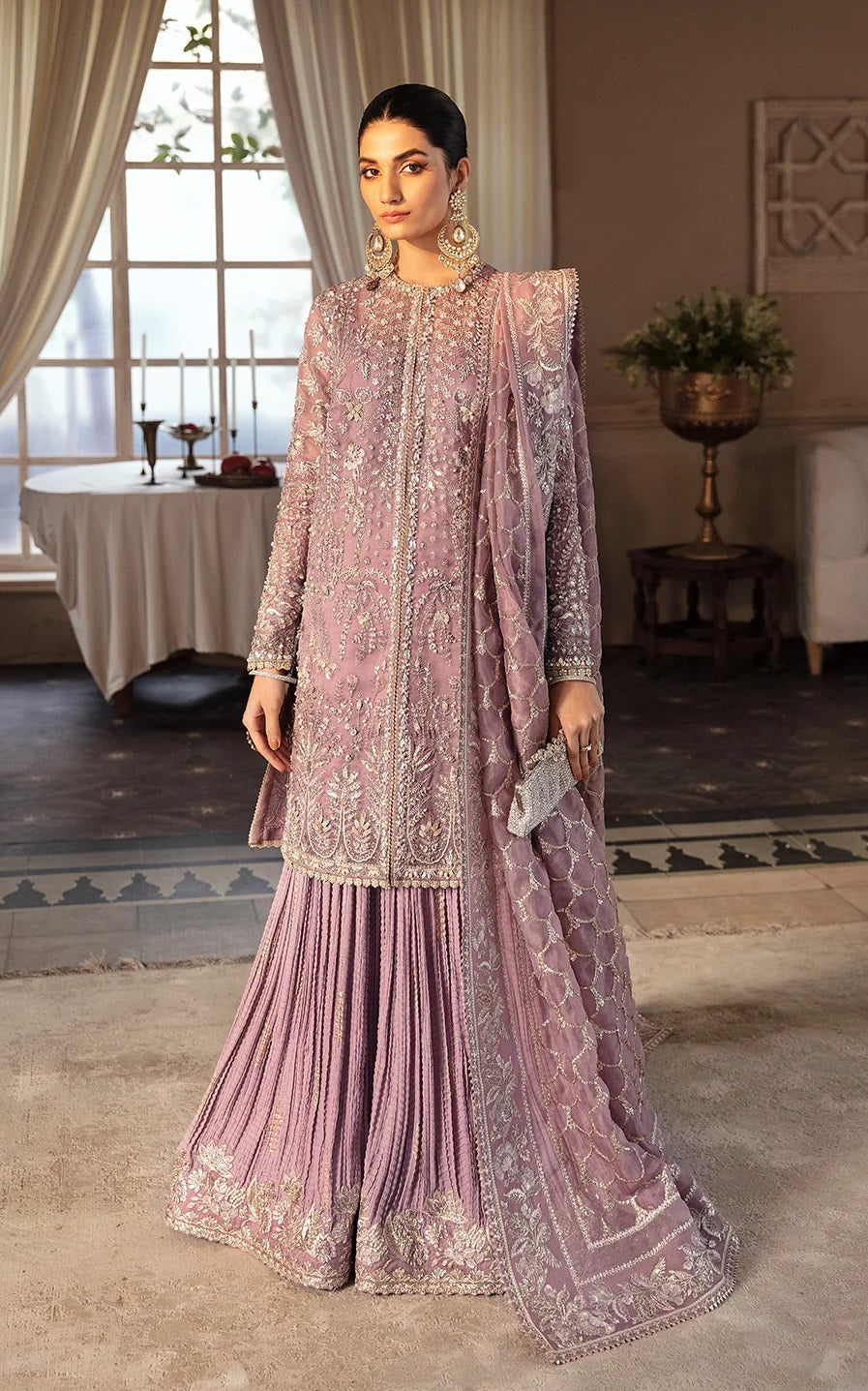 Soraya Luxury Organza Embroidered Unstitched 3PC Suit - SEHR
