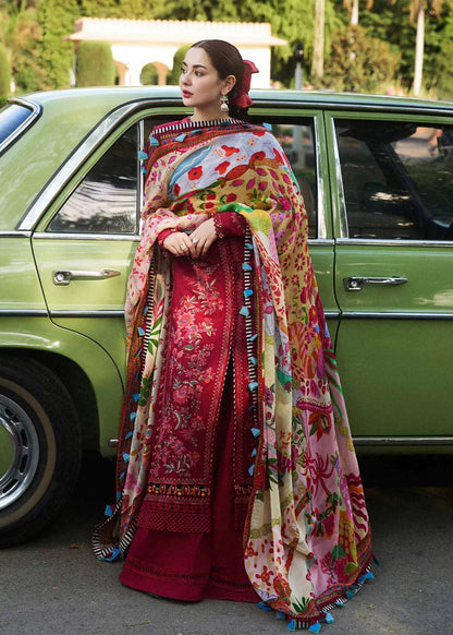 Hussain Rehar Luxury Lawn Embroidered Unstitched Suit BLOOM