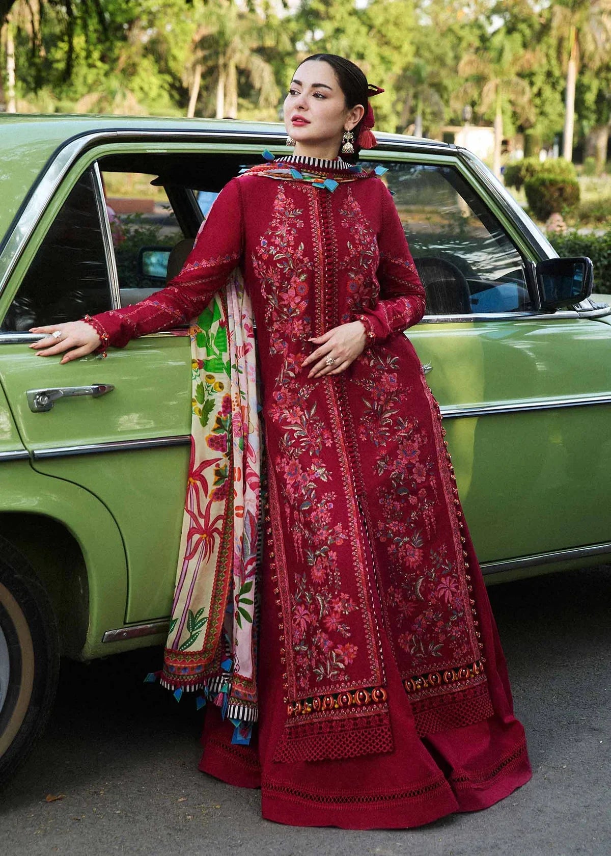 Hussain Rehar Luxury Lawn Embroidered Unstitched Suit BLOOM