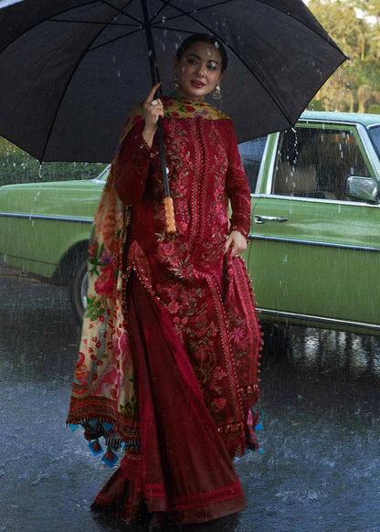 Hussain Rehar Luxury Lawn Embroidered Unstitched Suit BLOOM