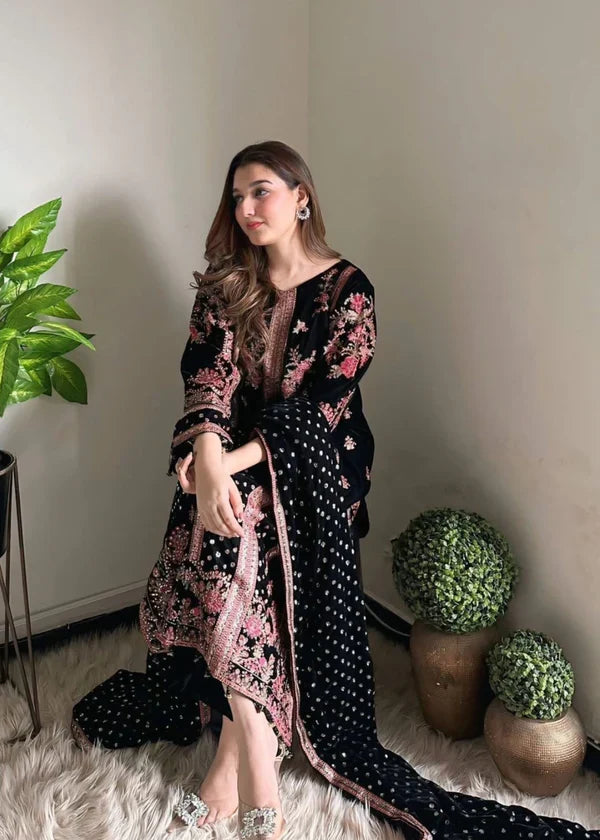 Aneelas Luxury Lawn Embroidered Suit 3 Piece Unstitched - Oceans Lawn