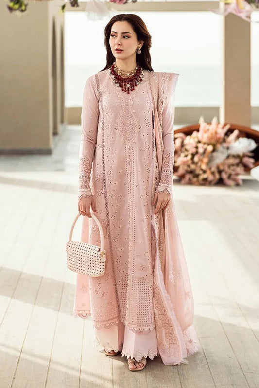 Qalamkar - Luxury Lawn Embroidered 3 Piece Unstitched - Zoe