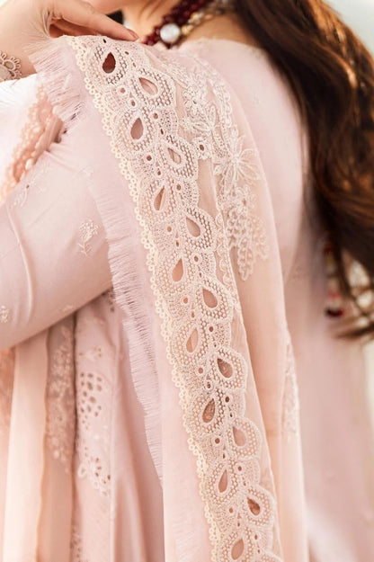Qalamkar - Luxury Lawn Embroidered 3 Piece Unstitched - Zoe