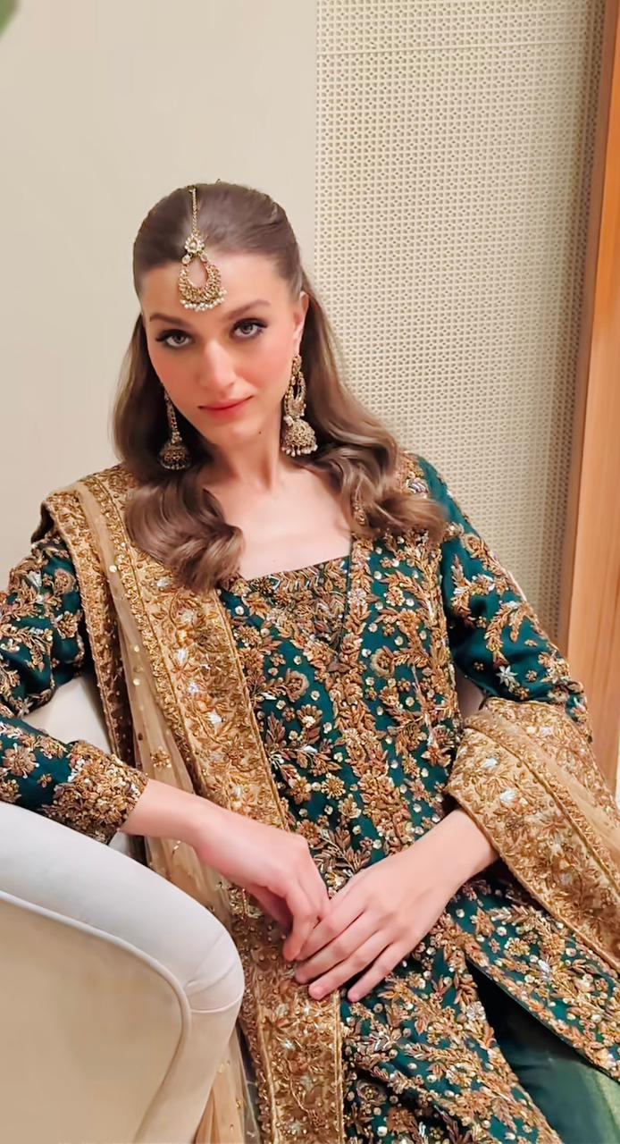 Haris Shakeel Luxury Raw Silk Embroidered 3Pc Unstitched