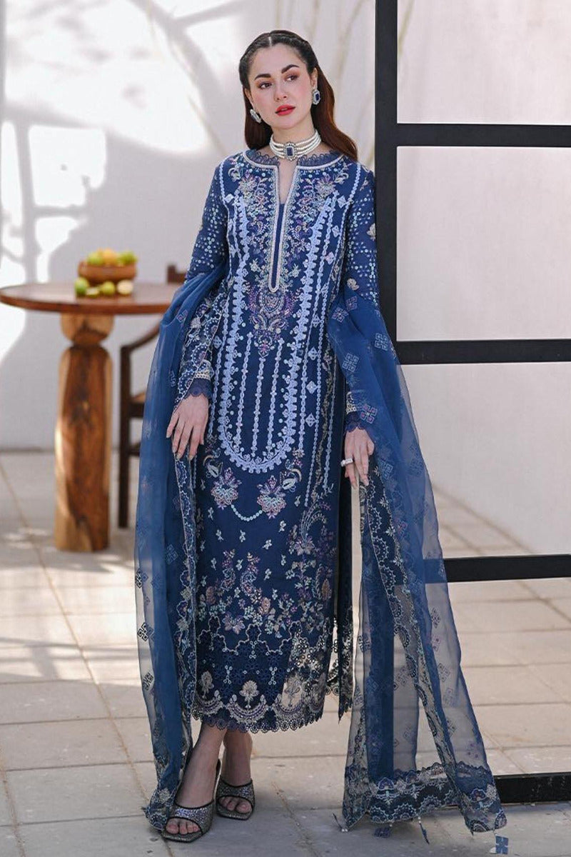Sahil by Qalamkar Embroidered Lawn Suits Unstitched 3 Piece Kiral - Eid Collection