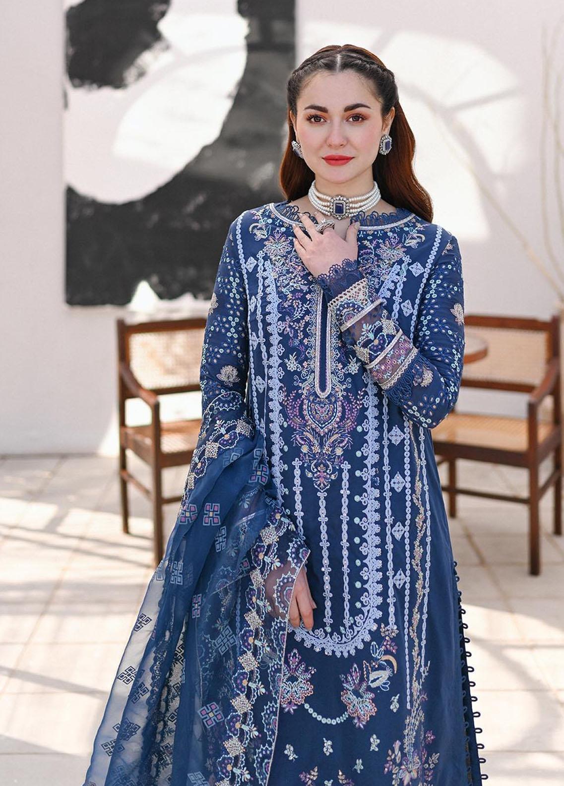 Sahil by Qalamkar Embroidered Lawn Suits Unstitched 3 Piece Kiral - Eid Collection