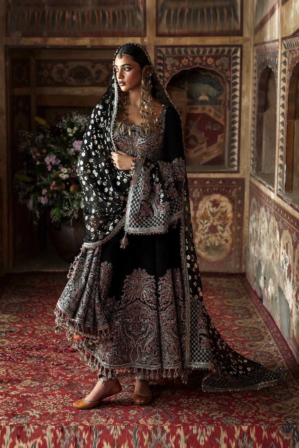 Hussain Rehar Luxury Raw Silk Embroidered 3 Pc Unstitched Suit - Noor Jehan