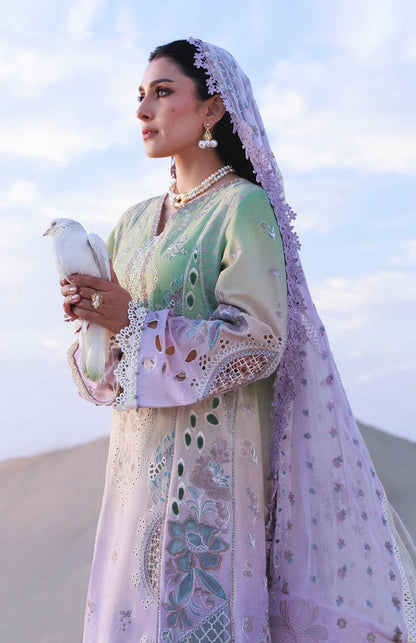 Nureh Luxury Embroidered Lawn Unstitched 3PC Suit Emelfie