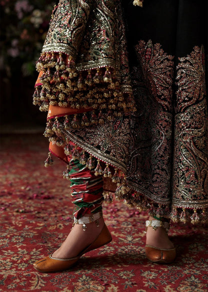 Hussain Rehar Luxury Raw Silk Embroidered 3 Pc Unstitched Suit - Noor Jehan