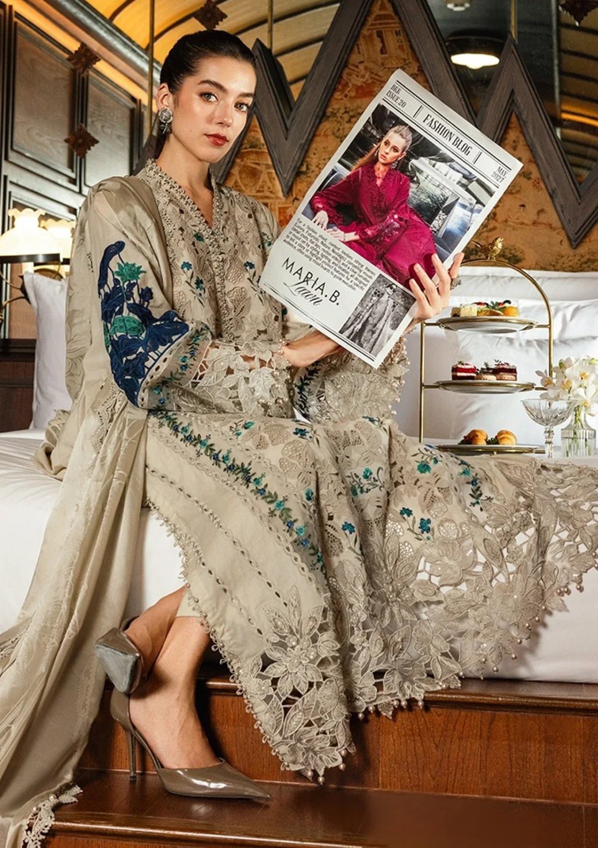 Maria B Luxury Embroidered Lawn 3Pc