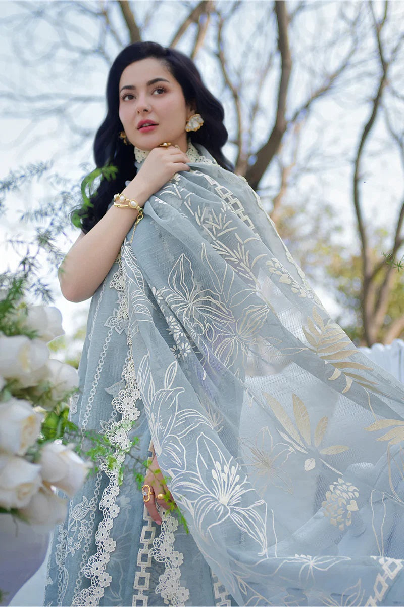 Rang Rasiya Luxury Embroidered Lawn Unstitched 3Pc Suit - AYLA