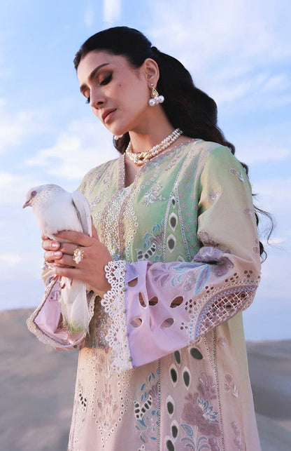 Nureh Luxury Embroidered Lawn Unstitched 3PC Suit Emelfie