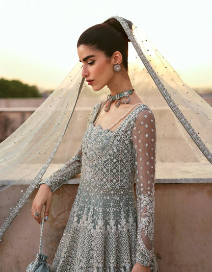 Dorien Luxury Net Embroidered 3Pc Unstitched Suit