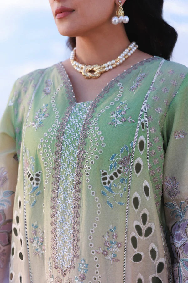 Nureh Luxury Embroidered Lawn Unstitched 3PC Suit Emelfie