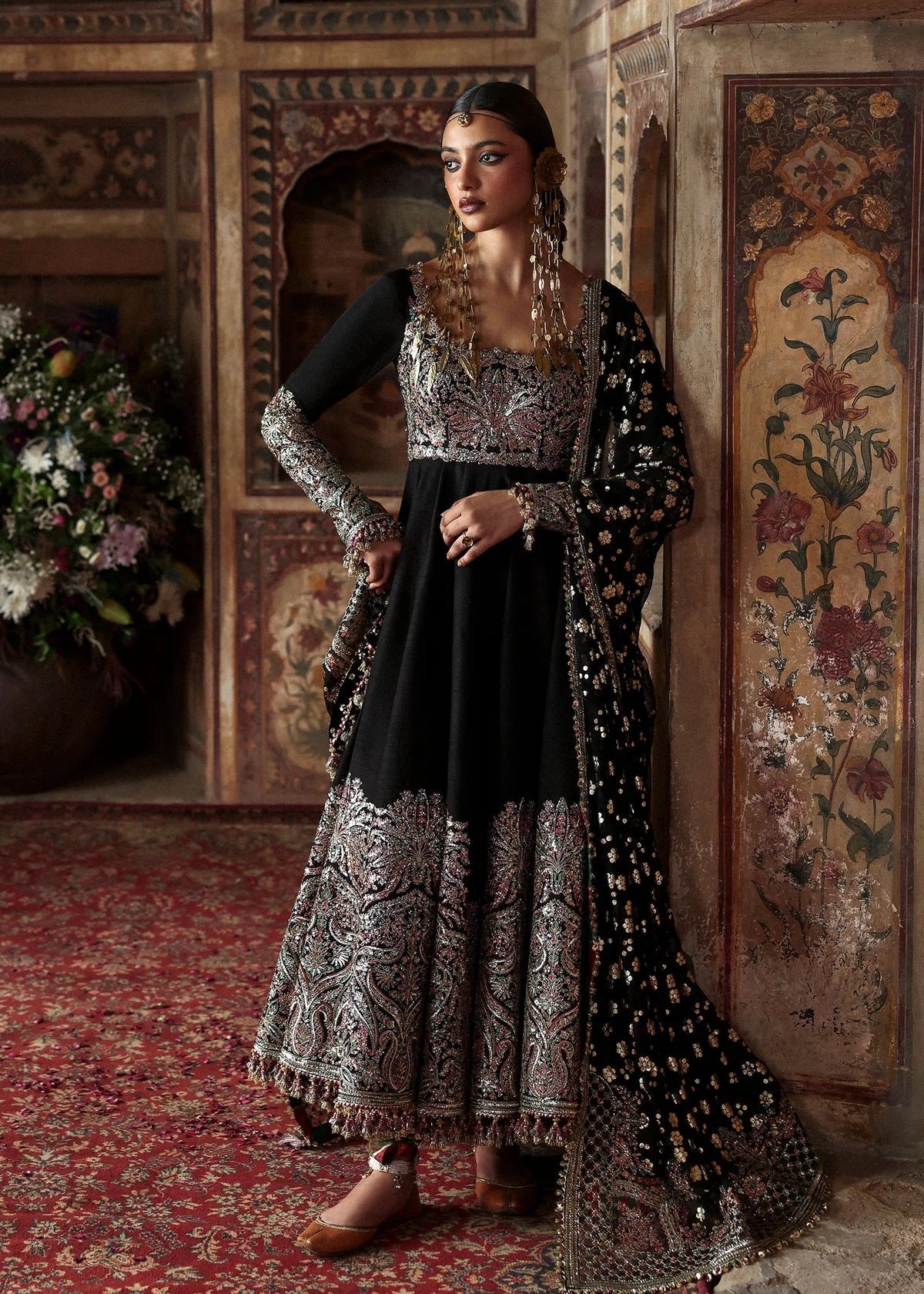 Hussain Rehar Luxury Raw Silk Embroidered 3 Pc Unstitched Suit - Noor Jehan