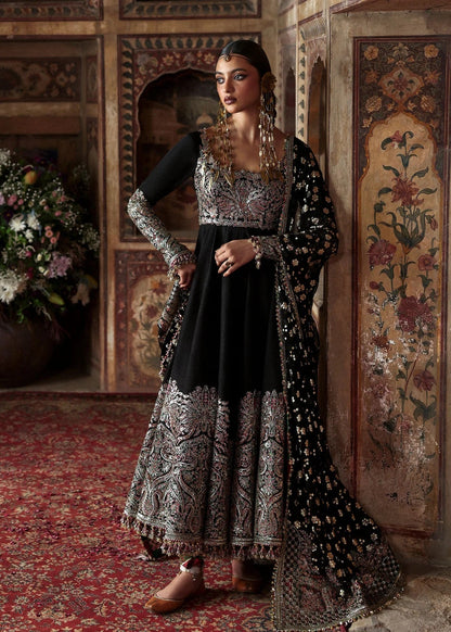 Hussain Rehar Luxury Raw Silk Embroidered 3 Pc Unstitched Suit - Noor Jehan