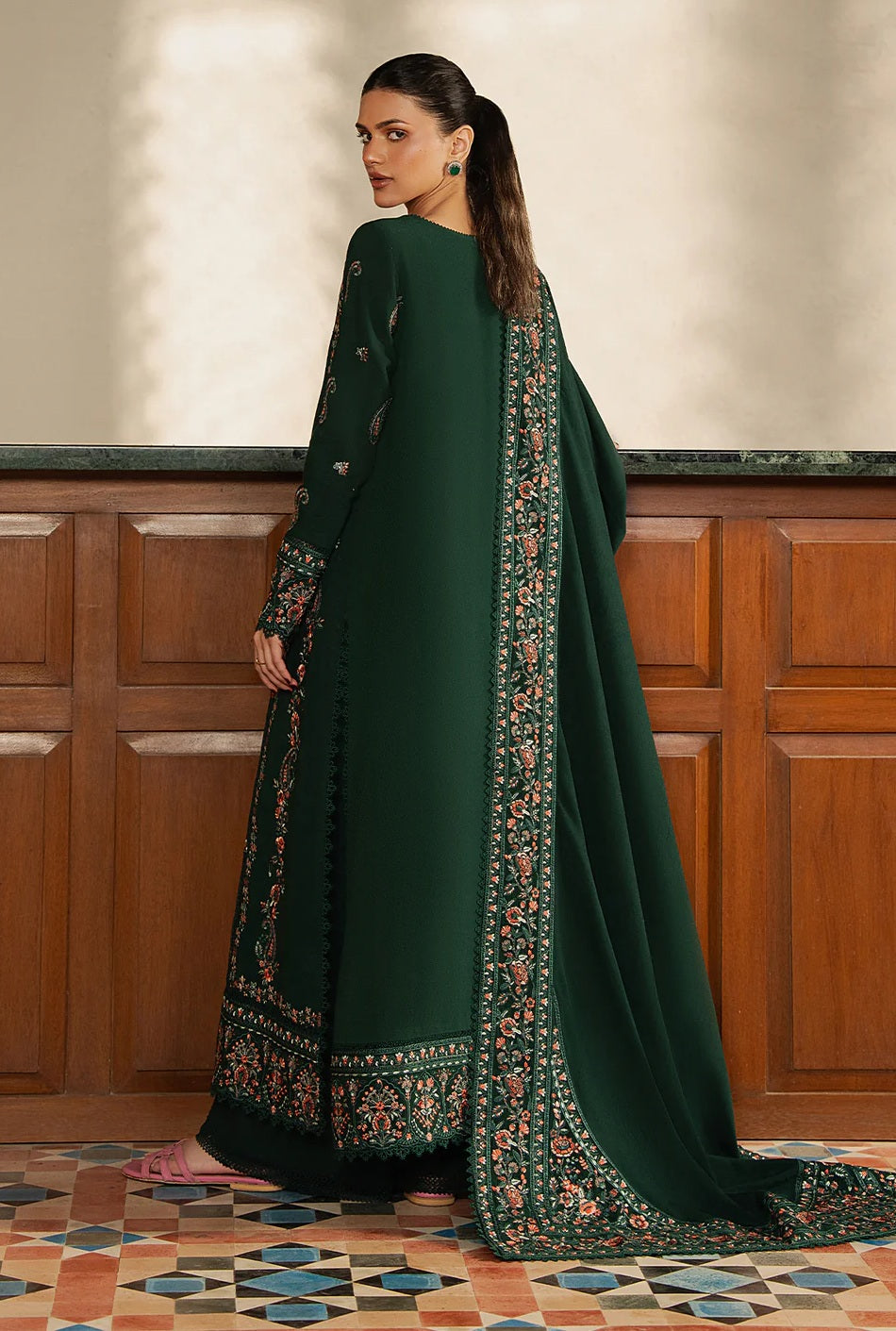 Afrozeh - Luxury Lawn Embroidered 3 Piece Unstitched - Arden