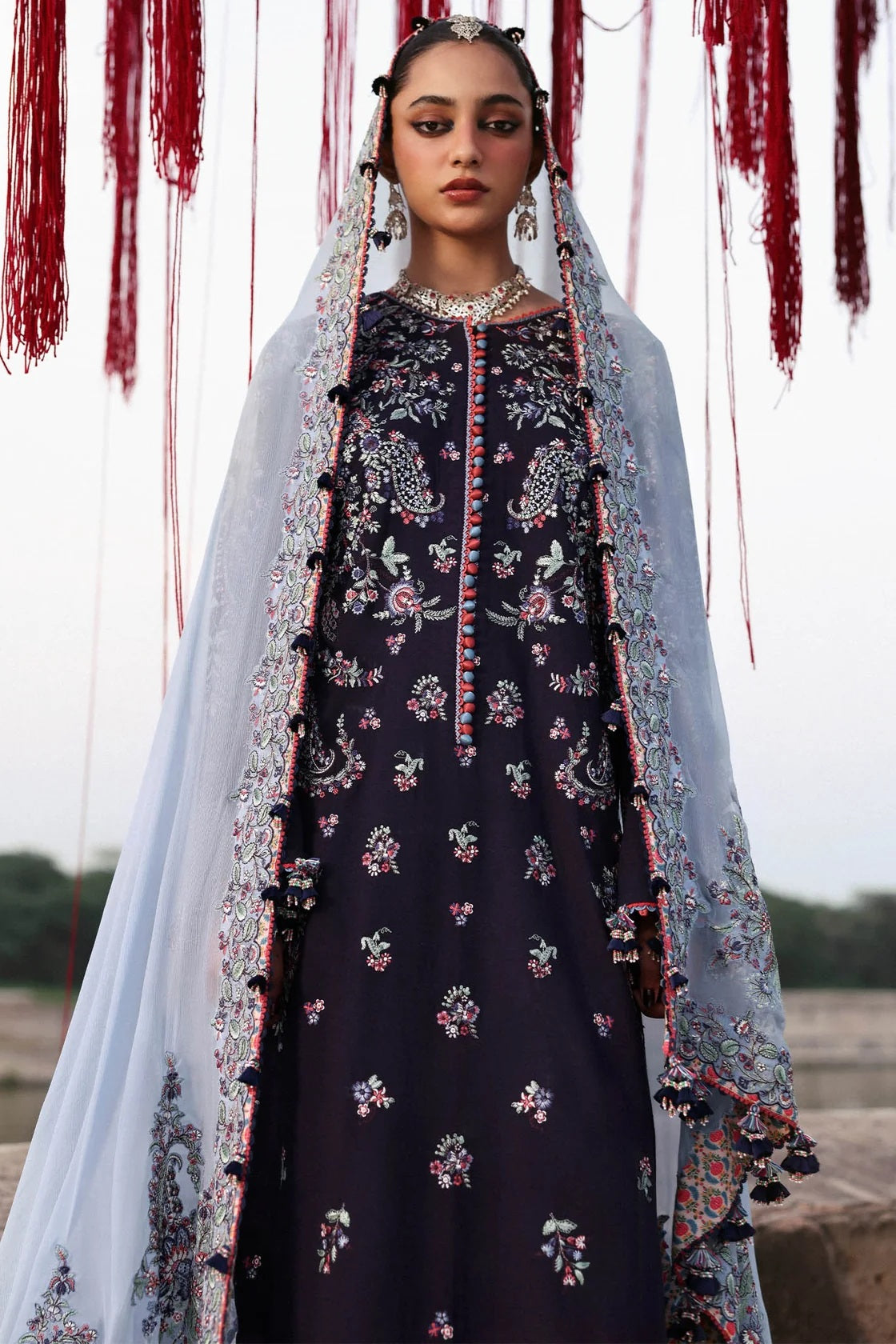 Hussain Rehar - Luxury Lawn Embroidered 3 Piece Unstitched - Rogue