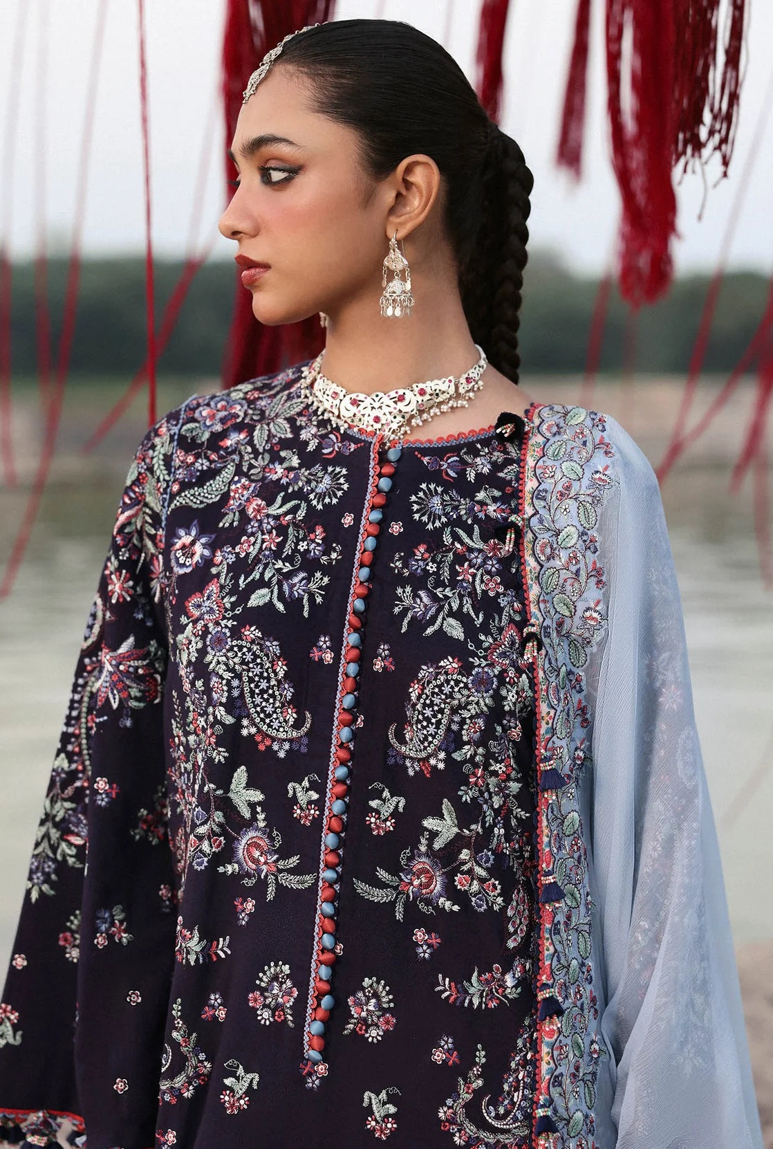 Hussain Rehar - Luxury Lawn Embroidered 3 Piece Unstitched - Rogue