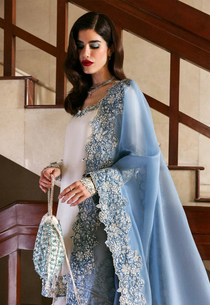 Hussain Rehar Luxury Raw Silk Embroidered Unstitched 3 Piece - Virelle